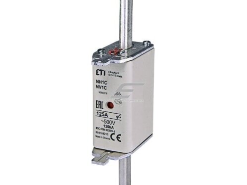 Peilinis saugiklis | NH1C | 125A | 500V | 120kA | gG | Eti | KOMBI | 004184215
