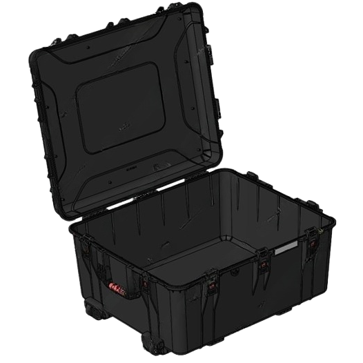 Drošas transportēšanas kaste | čemodāns ar riteņiem | rokturis | slēdzene | spiediena izlīdzināšanas vārsts | 861x731x425mm | IP67 2 Drošas transportēšanas kaste | čemodāns ar riteņiem | rokturis | slēdzene | spiediena izlīdzināšanas vārsts | 861x731x425mm | IP67 2
