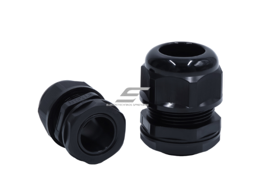 Kabelio sandariklis su veržle ir tarpine | PG63 | kabeliui Ø42–54 mm | juodas | IP68 | ES-PG63B Kabelio sandariklis su veržle ir tarpine | PG63 | kabeliui Ø42–54 mm | juodas | IP68 | ES-PG63B