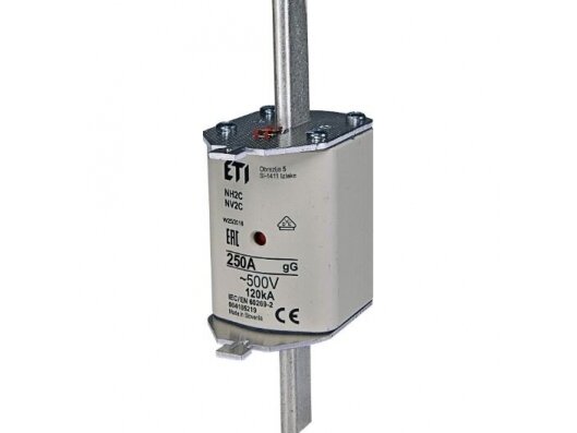 Peilinis saugiklis | NH2C | 250A | 500V | 120kA | gG | Eti | KOMBI | 004185219 Peilinis saugiklis | NH2C | 250A | 500V | 120kA | gG | Eti | KOMBI | 004185219