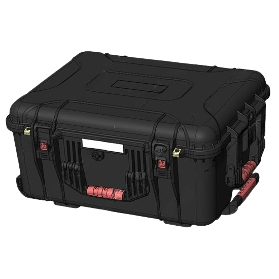 Safe transport box | trolley case with wheels | handle | lock | pressure equalization valve | 643x505x314mm | IP67 1 Safe transport box | trolley case with wheels | handle | lock | pressure equalization valve | 643x505x314mm | IP67 1