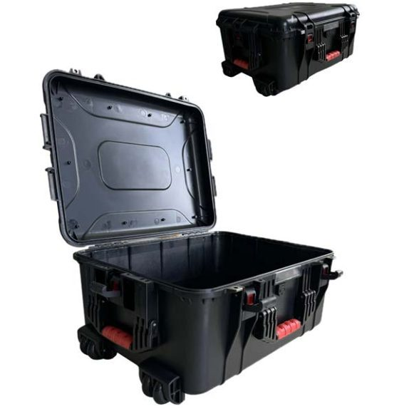 Safe transport box | trolley case with wheels | handle | lock | pressure equalization valve | 643x505x314mm | IP67 Safe transport box | trolley case with wheels | handle | lock | pressure equalization valve | 643x505x314mm | IP67