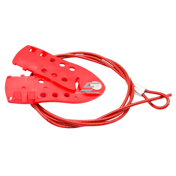 LOTO Safety multi-lock hasp | cable | 6 padlock holes | 150x57x12mm | red | steel/plastic 2 LOTO Safety multi-lock hasp | cable | 6 padlock holes | 150x57x12mm | red | steel/plastic 2
