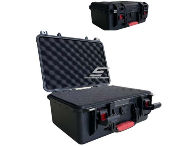 Saugaus transportavimo dėžė su rankena | 385x297x167mm | IP67 Saugaus transportavimo dėžė su rankena | 385x297x167mm | IP67