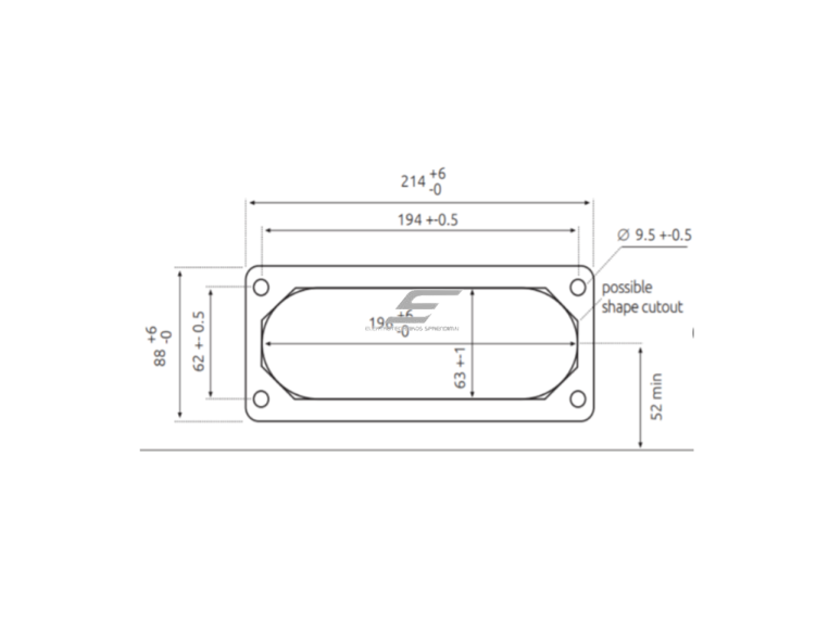 Membraninė kabelių įvado plokštelė su kūgiais | 216×84 mm išpjovai | 49× Ø4–12 + 1× Ø14–25 mm | pilka | IP65 | HT Hi Tech Polymers | HTKC-50 1 Membraninė kabelių įvado plokštelė su kūgiais | 216×84 mm išpjovai | 49× Ø4–12 + 1× Ø14–25 mm | pilka | IP65 | HT Hi Tech Polymers | HTKC-50 1