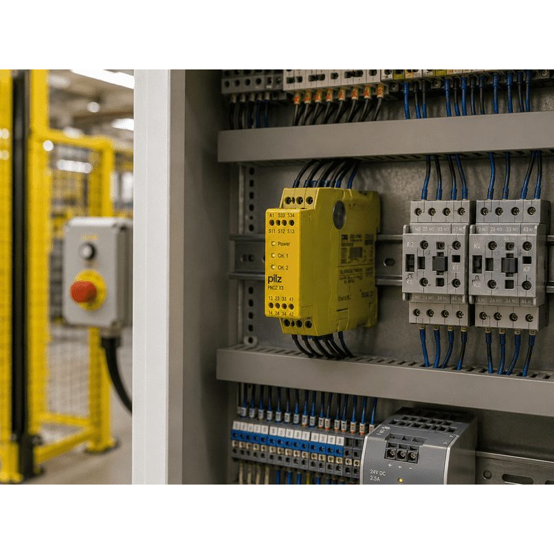Safety relay | for emergency stop and safety gate monitoring | 24VAC/VDC | 2NO | DIN | PNOZ X2 2S | 774303 3 Safety relay | for emergency stop and safety gate monitoring | 24VAC/VDC | 2NO | DIN | PNOZ X2 2S | 774303 3