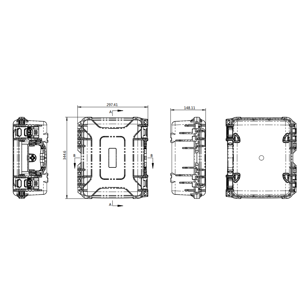 Drošas transportēšanas kaste ar rokturi | slēdzeni | spiediena izlīdzināšanas vārstu | 345x298x148mm | IP67 3 Drošas transportēšanas kaste ar rokturi | slēdzeni | spiediena izlīdzināšanas vārstu | 345x298x148mm | IP67 3