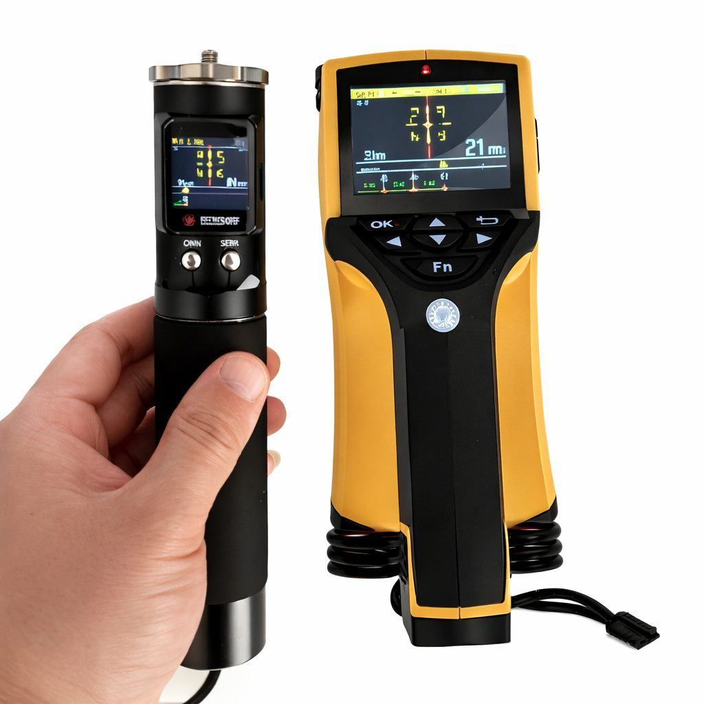 Armatuuri ja metalli detektor | sügavus 1–120 mm | 4 suunaga laserimärgistus | puute- ja nupuga juhtimine | LCD ekraan | Bluetooth 1
