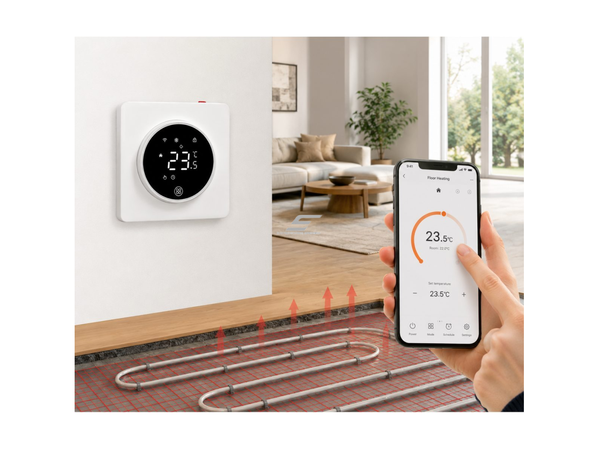 Išmanus elektrinio grindinio šildymo termostatas | WiFi | 230V | 16A | ±0.5°C tikslumas | smart home (MQTT) | programuojamas | sieninis montavimas 5 Išmanus elektrinio grindinio šildymo termostatas | WiFi | 230V | 16A | ±0.5°C tikslumas | smart home (MQTT) | programuojamas | sieninis montavimas 5