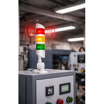 Светосигнальная колонна со звуковым сигналом | LED | красный + жёлтый + зелёный | 4 Вт | Ø50 мм | 24 В DC | обзор 360° | IP53 | складная | чёрная | ES-M4-50SB 3 Светосигнальная колонна со звуковым сигналом | LED | красный + жёлтый + зелёный | 4 Вт | Ø50 мм | 24 В DC | обзор 360° | IP53 | складная | чёрная | ES-M4-50SB 3