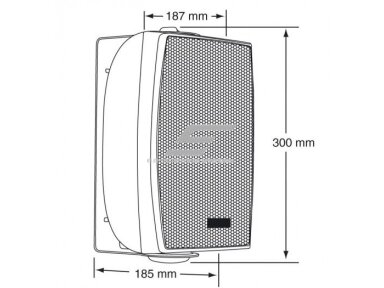 Vidaus patalpų sieninė garso kolonėlė | 100V | 40W RMS | 8 omų | balta | AUDIOPHONY | EHP520W