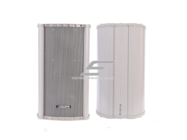 Sieninė garso kolonėlė | atspari vandeniui | 100V | 40W | IPX6 | balta | aliuminio korpusas | 1x8" žemadažnis + 1x1.4" aukštadažnis garsiakalbis | balta