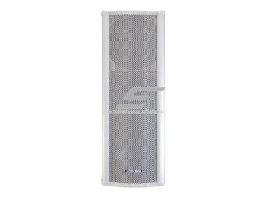 Sieninė garso kolonėlė | atspari vandeniui | 100V | 80W | IPX6 | balta | aliuminio korpusas | 2x8" žemadažnis + 1x1.4" aukštadažnis garsiakalbis | balta