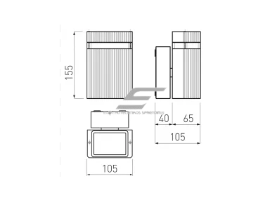 Fasadinis | sieninis lauko šviestuvas | GU10 | 50W | IP54 | juodas | GTV Lighting | NESSA | LD-NESSAGU10J-20 Fasadinis | sieninis lauko šviestuvas | GU10 | 50W | IP54 | juodas | GTV Lighting | NESSA | LD-NESSAGU10J-20