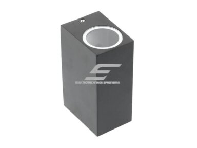 Fasadinis | sieninis lauko šviestuvas | GU10 | 2x35W | IP54 | kvadratinis | juodas | GTV Lighting | TIAGO | LD-TIAGOGU10D-20KW Fasadinis | sieninis lauko šviestuvas | GU10 | 2x35W | IP54 | kvadratinis | juodas | GTV Lighting | TIAGO | LD-TIAGOGU10D-20KW
