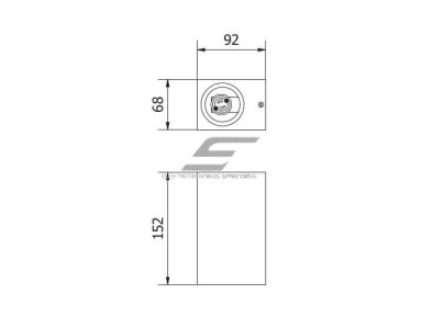Fasadinis | sieninis lauko šviestuvas | GU10 | 2x35W | IP54 | kvadratinis | juodas | GTV Lighting | TIAGO | LD-TIAGOGU10D-20KW Fasadinis | sieninis lauko šviestuvas | GU10 | 2x35W | IP54 | kvadratinis | juodas | GTV Lighting | TIAGO | LD-TIAGOGU10D-20KW
