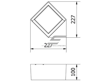 LED fasadinis | sieninis lauko šviestuvas | 12W | 230V | 4000K | 1000lm | IP65 | juodas | GTV Lighting | CANTI | LD-CANTI12WKW-40 LED fasadinis | sieninis lauko šviestuvas | 12W | 230V | 4000K | 1000lm | IP65 | juodas | GTV Lighting | CANTI | LD-CANTI12WKW-40