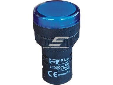 Signalinė | indikacinė LED lemputė | mėlyna | 22mm | 110VAC/DC | IP54 | Promfactor Baltic | FPL110BE | 4779040155211 Signalinė | indikacinė LED lemputė | mėlyna | 22mm | 110VAC/DC | IP54 | Promfactor Baltic | FPL110BE | 4779040155211