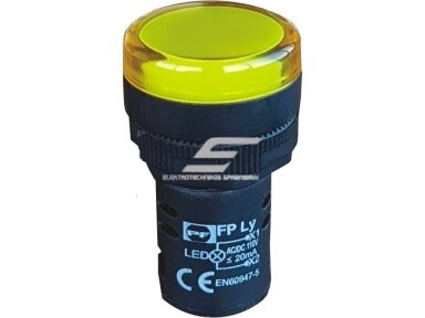 Signalinė | indikacinė LED lemputė | geltona | 22mm | 12VAC/DC | IP54 | Promfactor Baltic | FPL012YW | 4779040158205 Signalinė | indikacinė LED lemputė | geltona | 22mm | 12VAC/DC | IP54 | Promfactor Baltic | FPL012YW | 4779040158205