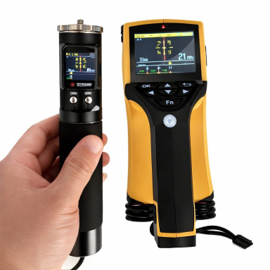 Rebar and metal detector | 5–210 mm depth | 4-direction laser marking | touch + button control | LCD display | Bluetooth Rebar and metal detector | 5–210 mm depth | 4-direction laser marking | touch + button control | LCD display | Bluetooth