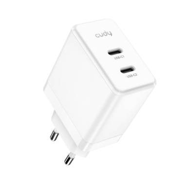 Sienas ātrās uzlādes lādētājs | 2xUSB-C | 40W | 100–240V | ātra un droša uzlāde | gudra strāvas vadība | balts Sienas ātrās uzlādes lādētājs | 2xUSB-C | 40W | 100–240V | ātra un droša uzlāde | gudra strāvas vadība | balts