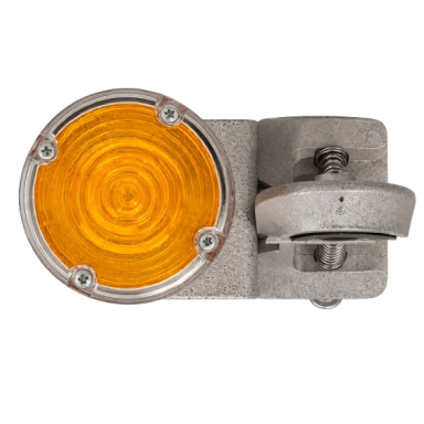 Warning Flashing LED Beacon | Integrated Solar Panel | Orange | 3.7VDC | 1000mA | 170x160x90mm | Clamp Mount | IP65