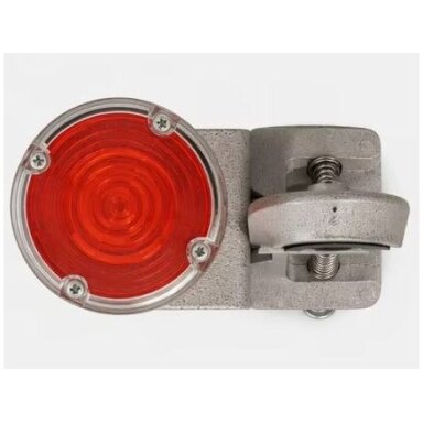 Warning Flashing LED Beacon | Integrated Solar Panel | Red | 3.7VDC | 1000mA | 170x160x90mm | Clamp Mount | IP65