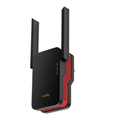Wi-Fi range extender router | Signal amplifier | Wireless network repeater | Wi-Fi 6 | 2.4 GHz + 5 GHz | up to 3 Gbps | CUDY RE3000