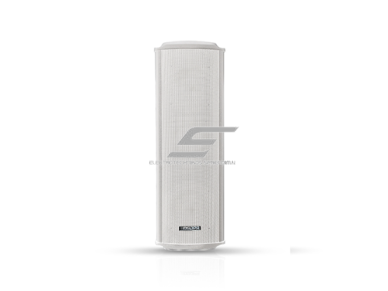 Sieninė garso kolonėlė | atspari vandeniui | 100V | 60W | IP66 | balta | 2x6.5" žemadažnis + 1" full range garsiakalbiai