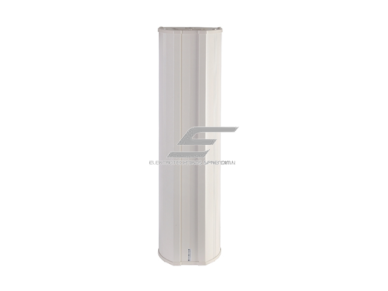 Sieninė garso kolonėlė | atspari vandeniui | 100V | 120W | IPX6 | balta | aliuminio korpusas | 3x8" žemadažnis + 1x1.4" aukštadažnis garsiakalbis | balta 1