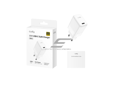 Sieninis greitojo įkrovimo įkroviklis | USB-C | 30W | 100–240V | greitas ir saugus įkrovimas | išmanus galios valdymas | baltas 1