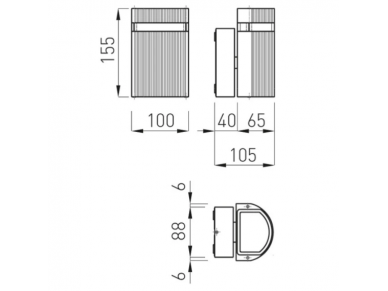 Fasadinis | sieninis lauko šviestuvas | GU10 | 50W | IP54 | pilkas | GTV Lighting | SILVA | LD-SILVAGU10J-80 1