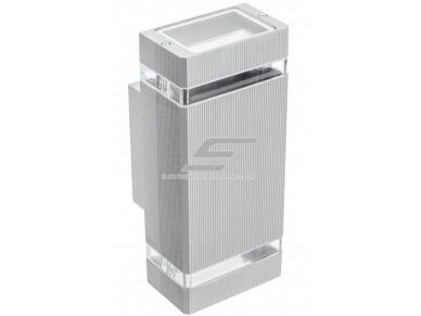 Fasadinis | sieninis lauko šviestuvas | GU10 | 2x50W | IP54 | pilkas | GTV Lighting | NESSA | LD-NESSAGU10D-80