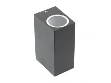 Fasadinis | sieninis lauko šviestuvas | GU10 | 2x35W | IP54 | kvadratinis | juodas | GTV Lighting | TIAGO | LD-TIAGOGU10D-20KW Fasadinis | sieninis lauko šviestuvas | GU10 | 2x35W | IP54 | kvadratinis | juodas | GTV Lighting | TIAGO | LD-TIAGOGU10D-20KW