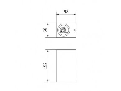 Fasadinis | sieninis lauko šviestuvas | GU10 | 2x35W | IP54 | kvadratinis | juodas | GTV Lighting | TIAGO | LD-TIAGOGU10D-20KW 1 Fasadinis | sieninis lauko šviestuvas | GU10 | 2x35W | IP54 | kvadratinis | juodas | GTV Lighting | TIAGO | LD-TIAGOGU10D-20KW 1
