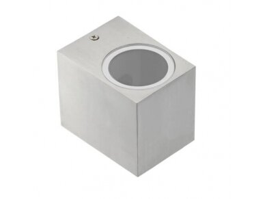 Fasadinis | sieninis lauko šviestuvas | GU10 | 35W | IP54 | kvadratinis | pilkas | GTV Lighting | TIAGO | LD-TIAGOGU10J-01KW Fasadinis | sieninis lauko šviestuvas | GU10 | 35W | IP54 | kvadratinis | pilkas | GTV Lighting | TIAGO | LD-TIAGOGU10J-01KW
