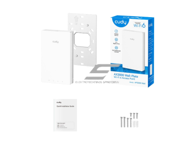 Sieninis prieigos taškas | bevielio tinklo skleidėjas | Wi-Fi 6 | 2.4GHz + 5GHz | iki 3000 Mbps | 5 integruoti Ethernet prievadai | PoE maitinimas 2 Sieninis prieigos taškas | bevielio tinklo skleidėjas | Wi-Fi 6 | 2.4GHz + 5GHz | iki 3000 Mbps | 5 integruoti Ethernet prievadai | PoE maitinimas 2