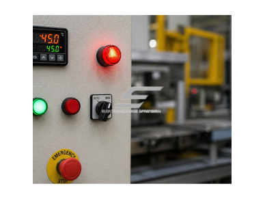 LED signalinė indikacinė lemputė | su mygtuko tipo korpusu | raudona | 22mm | AC230V | IP67 | elektros skydų, automatikos ir įrenginių indikacijai
