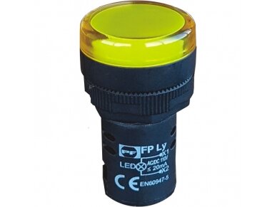 Signalinė | indikacinė LED lemputė | geltona | 22mm | 110VAC/DC | IP54 | Promfactor Baltic | FPL110YW | 4779040155228 Signalinė | indikacinė LED lemputė | geltona | 22mm | 110VAC/DC | IP54 | Promfactor Baltic | FPL110YW | 4779040155228