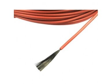 Šildymo kabelis | 12K | 33Ohm/m | 25W/m | 3mm | anglies pluošto | raudonas 1