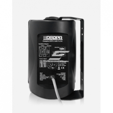 Głośnik ścienny | 100V | 20W | 90±2dB | obudowa z tworzywa inżynieryjnego | czarny | głośnik 6.5" 2