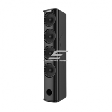 Wall-mounted linear speaker | 8Ω | 100W | 120° horizontal coverage | ABS housing + aluminum grille | 4×3" speakers 1