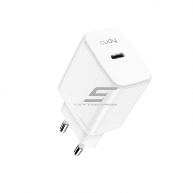 Sienas ātrās uzlādes lādētājs | USB-C | 25W | 100–240V | ātra un droša uzlāde | gudra strāvas vadība | balts Sienas ātrās uzlādes lādētājs | USB-C | 25W | 100–240V | ātra un droša uzlāde | gudra strāvas vadība | balts