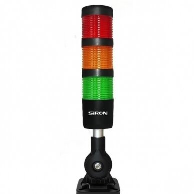 Wieża sygnalizacyjna z modułami 3-kolorowych diod LED (czerwony, żółty, zielony) z sygnałem dźwiękowym | 1,2~2W | 24VDC | IP54 | NPN/PNP | czarny Wieża sygnalizacyjna z modułami 3-kolorowych diod LED (czerwony, żółty, zielony) z sygnałem dźwiękowym | 1,2~2W | 24VDC | IP54 | NPN/PNP | czarny