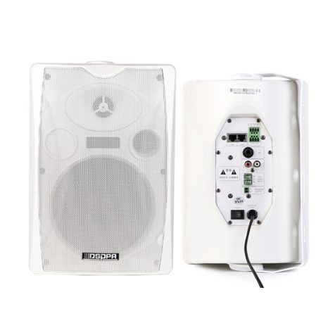 Seinale paigaldatav IP-võrgu kõlar integreeritud võimendi ja IP-dekooderiga | 2×25 W | valge | AUX ja 100 V väljundid | LED-ekraan | IP/AUX/USB/SD tugi 2 Seinale paigaldatav IP-võrgu kõlar integreeritud võimendi ja IP-dekooderiga | 2×25 W | valge | AUX ja 100 V väljundid | LED-ekraan | IP/AUX/USB/SD tugi 2