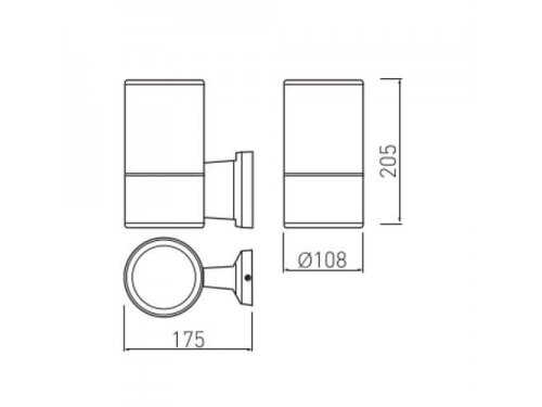 Fasadinis | sieninis lauko šviestuvas | E27 | 40W | IP54 | pilkas | GTV Lighting | BALEO | LD-BALE27-00 1 Fasadinis | sieninis lauko šviestuvas | E27 | 40W | IP54 | pilkas | GTV Lighting | BALEO | LD-BALE27-00 1