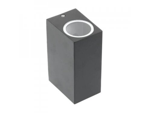 Fasadinis | sieninis lauko šviestuvas | GU10 | 2x35W | IP54 | kvadratinis | juodas | GTV Lighting | TIAGO | LD-TIAGOGU10D-20KW Fasadinis | sieninis lauko šviestuvas | GU10 | 2x35W | IP54 | kvadratinis | juodas | GTV Lighting | TIAGO | LD-TIAGOGU10D-20KW