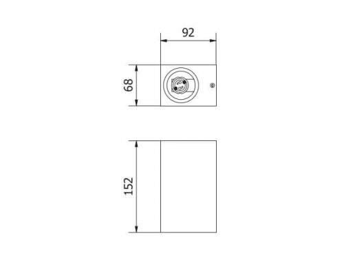 Fasadinis | sieninis lauko šviestuvas | GU10 | 2x35W | IP54 | kvadratinis | juodas | GTV Lighting | TIAGO | LD-TIAGOGU10D-20KW 1