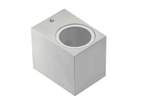 Fasadinis | sieninis lauko šviestuvas | GU10 | 35W | IP54 | kvadratinis | pilkas | GTV Lighting | TIAGO | LD-TIAGOGU10J-01KW