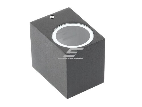 Fasadinis | sieninis lauko šviestuvas | GU10 | 35W | IP54 | kvadratinis | juodas | GTV Lighting | TIAGO | LD-TIAGOGU10J-20KW